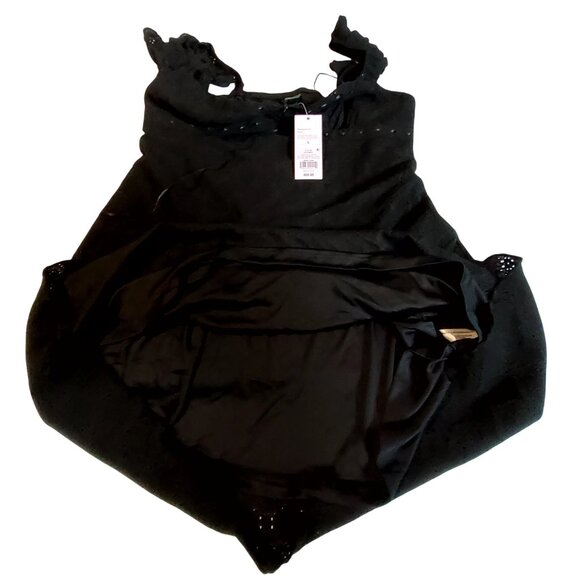 Wild Fable Off-The-Shoulder Black Lace Dress With Lining & Tags lace design - Picture 9 of 12